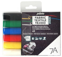 Pebeo sada fixiek na textil Setacolor 6 ks CLASSIC