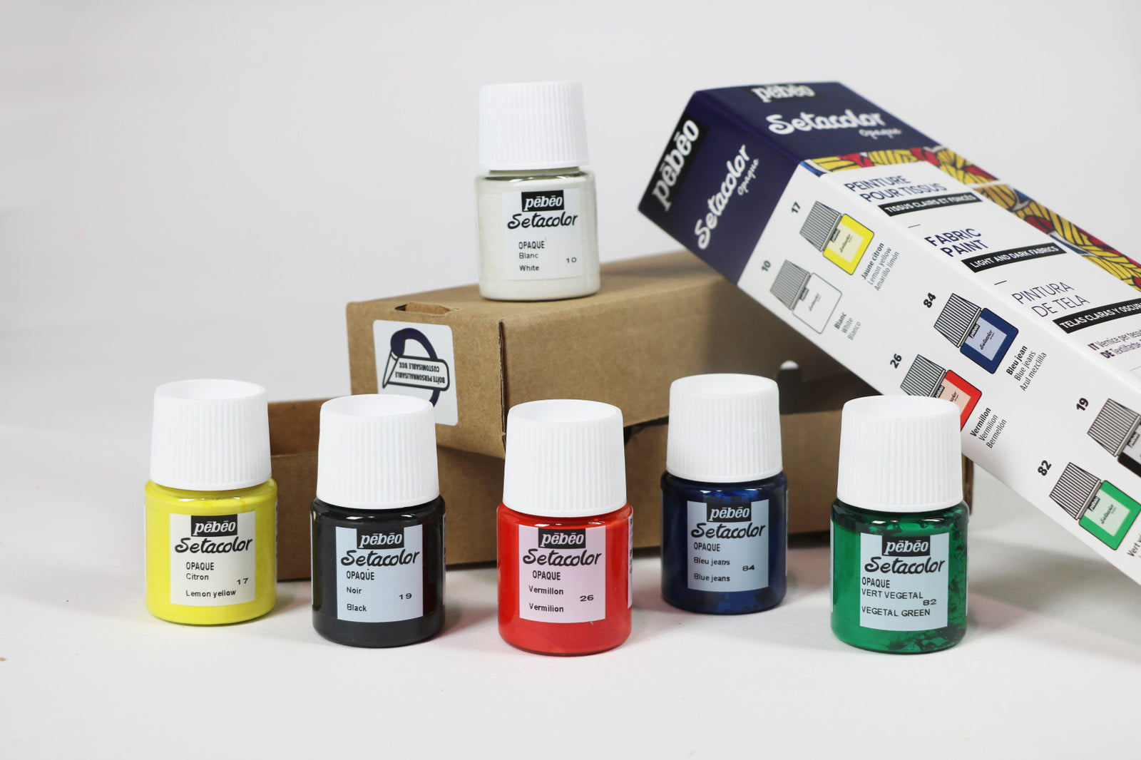 Pebeo Setacolor sada krycích farieb na textil 6 x 20 ml