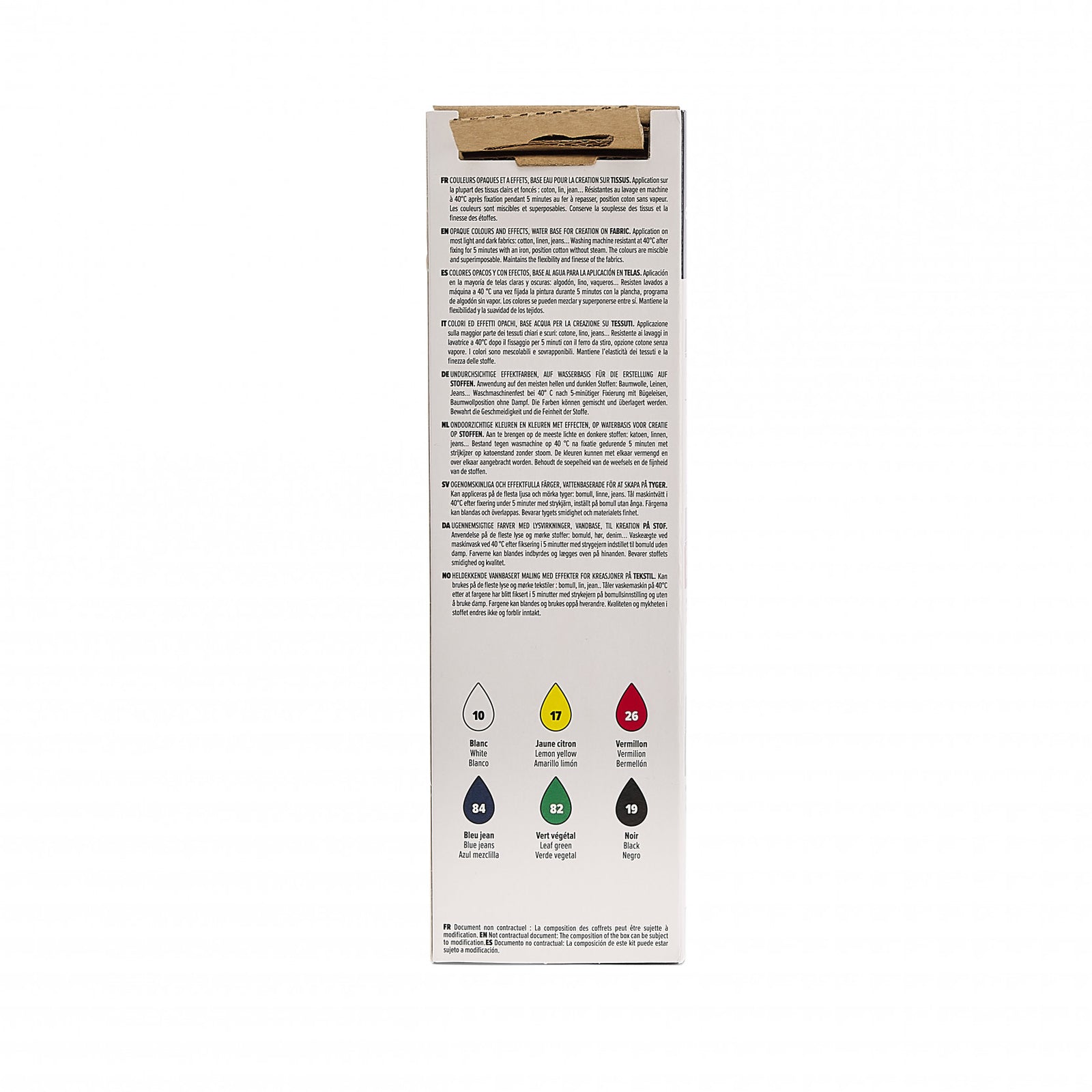 Pebeo Setacolor sada krycích farieb na textil 6 x 20 ml