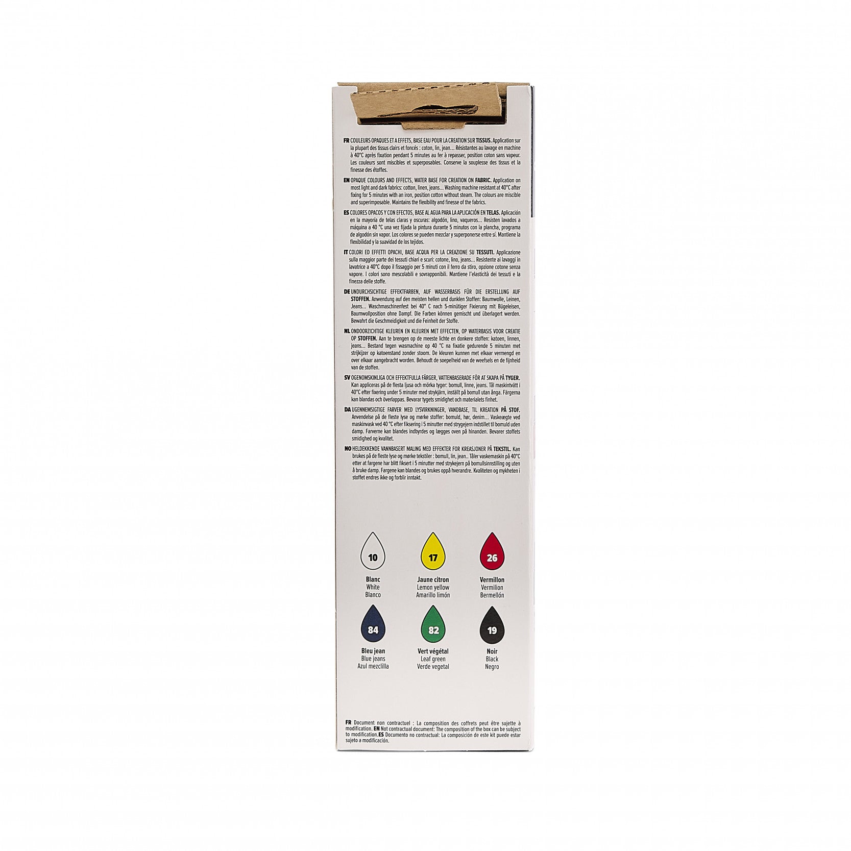 Pebeo Setacolor sada krycích farieb na textil 6 x 20 ml