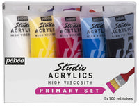 Pebeo Studio Acrylic sada akrylových farieb 5 x 100 ml