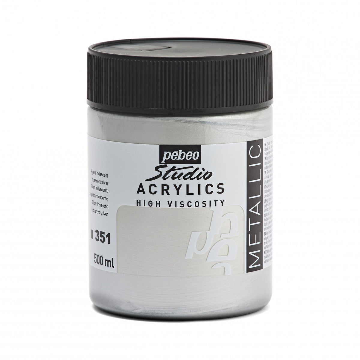 Pebeo Studio akrylová farba 500 ml – Strieborná
