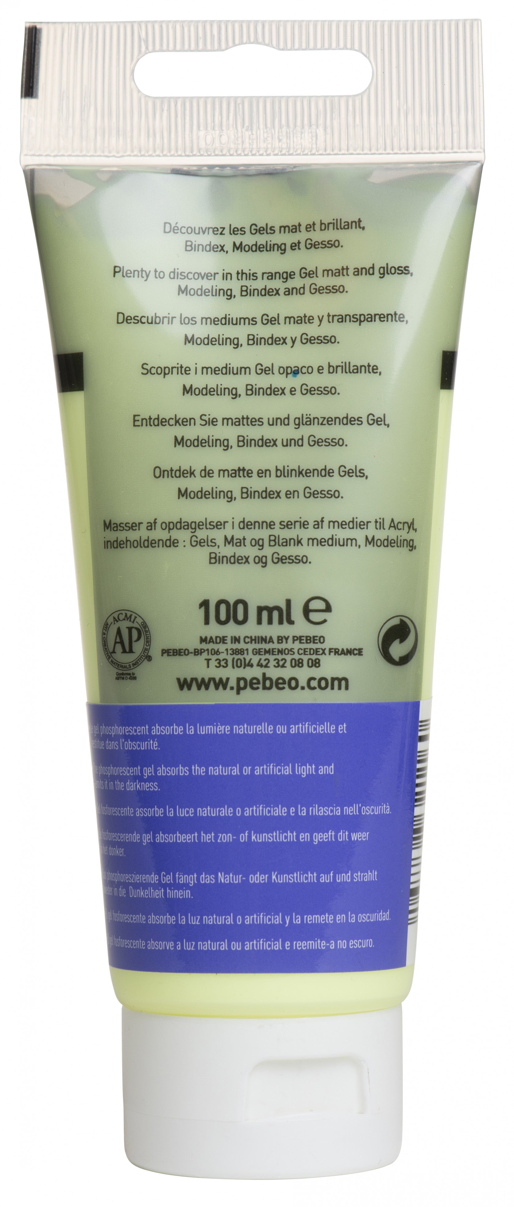 Pebeo Studio akrylový gél 100 ml Phosphorescent Yellow