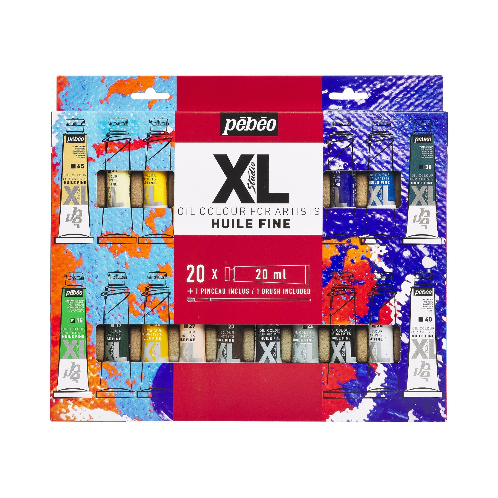 Pebeo Studio XL sada olejových farieb 20 x 20 ml so štetcom