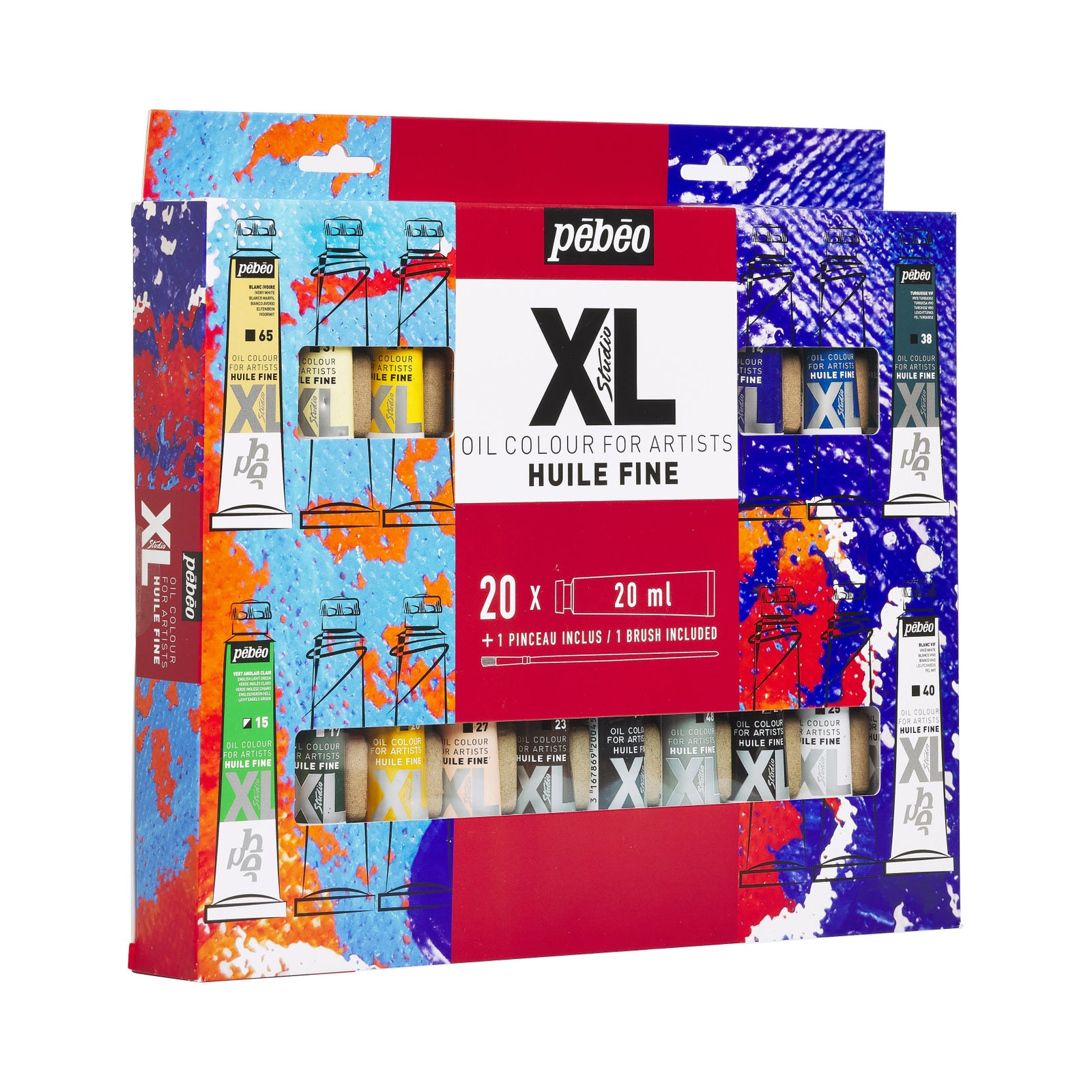 Pebeo Studio XL sada olejových farieb 20 x 20 ml so štetcom