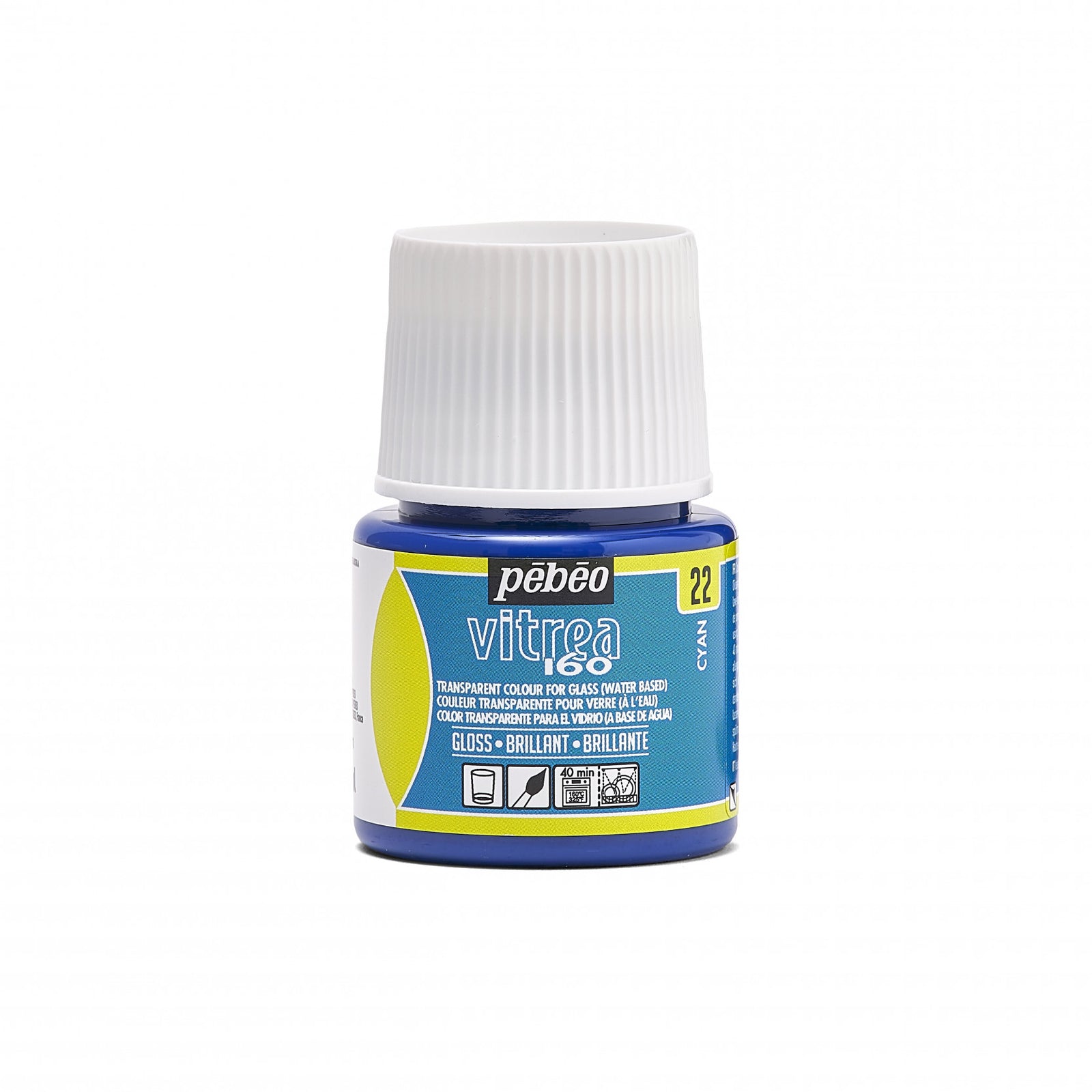 Vitrážna farba na sklo Pebeo Vitrea 160 lesklá 45 ml