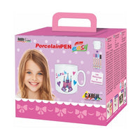 Perá na porcelán pre dievčatá - KREUL / sada 4 ks s hrnčekom