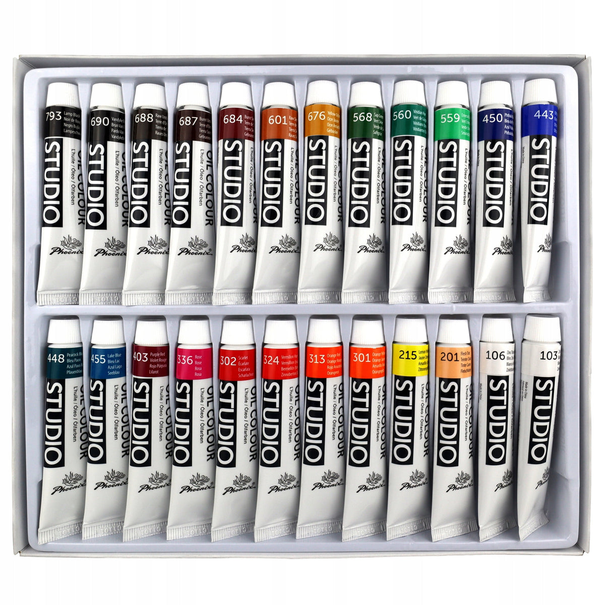 Phoenix - set di colori ad olio 24 x 12 ml