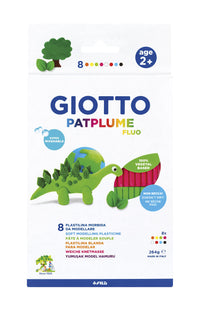 Plastelína GIOTTO Patplume neónové farby 8 x 33 g