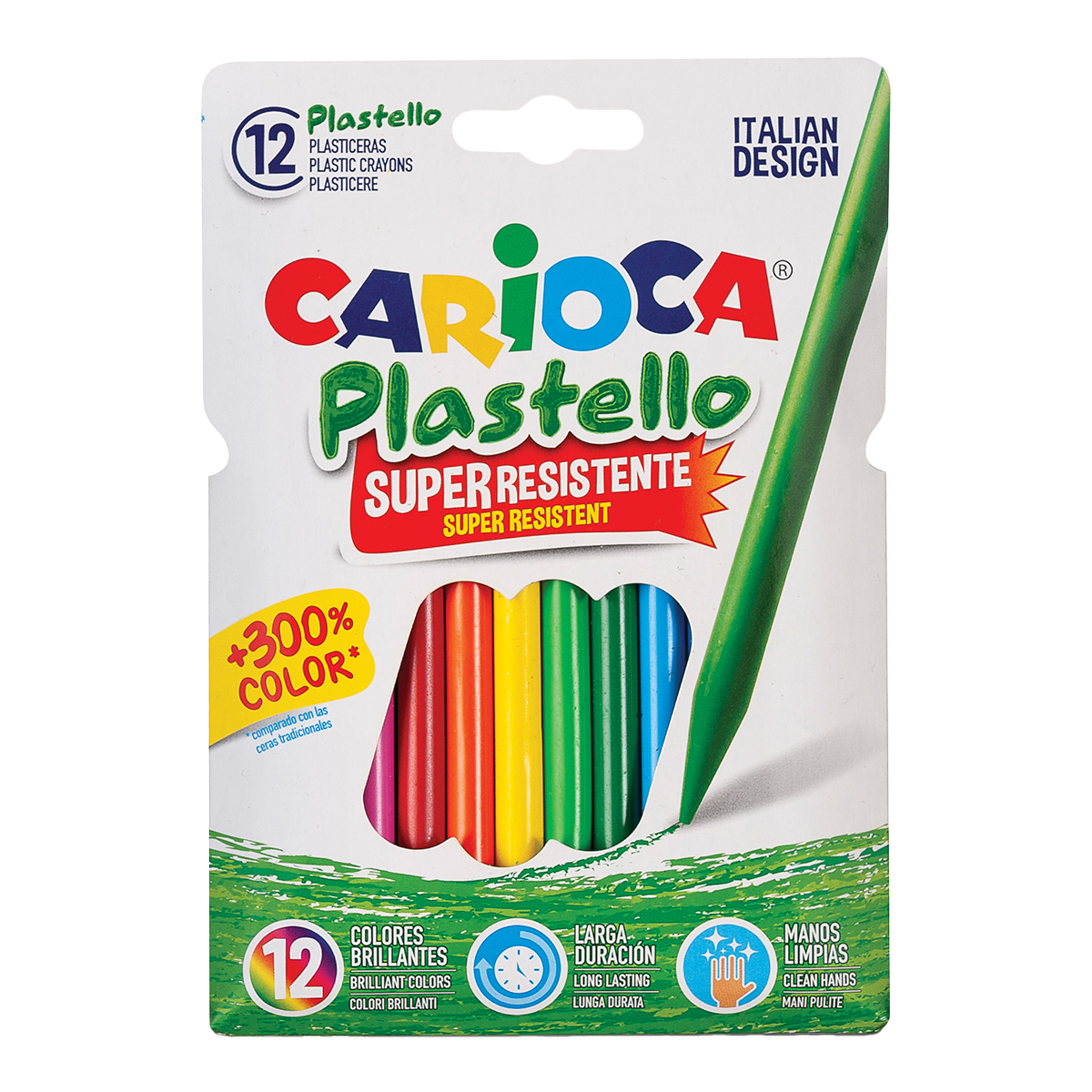Plastové voskovky Carioca Plastello - 12 ks