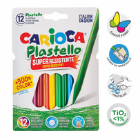 Plastové voskovky Carioca Plastello - 12 ks
