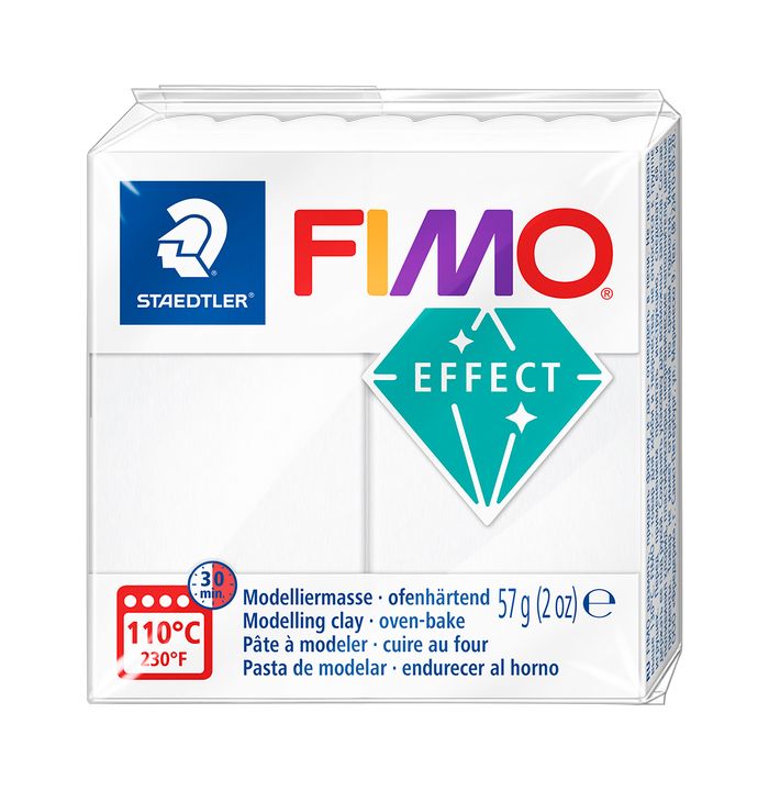Polymérová hmota FIMO Effect 57 g – Priehľadná biela