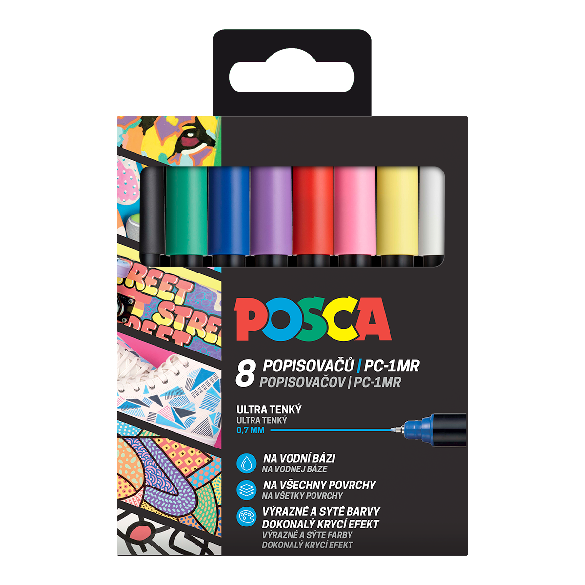 Posca súprava popisovačov farby (8 ks)