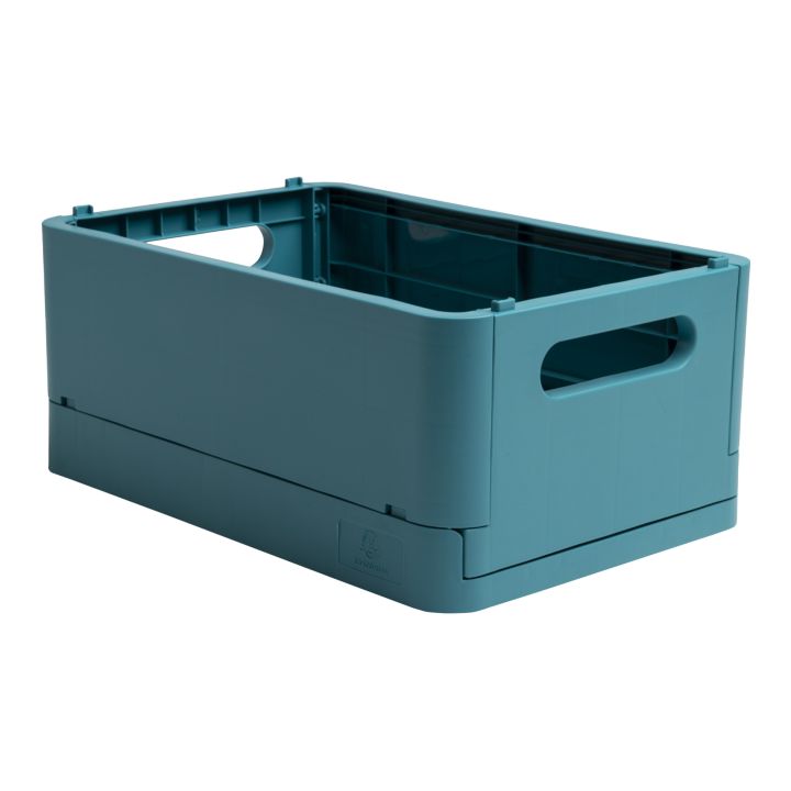 Skladací úložný box SKANDI recyklovaný PP MIDI – petrolejová