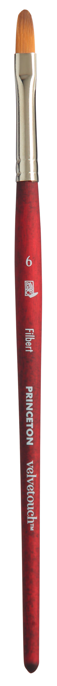 Univerzálny štetec PRINCETON Velvetouch Filbert s krátkou rúčkou – 6