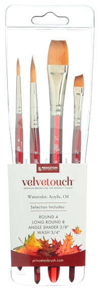 Sada univerzálnych štetcov PRINCETON Velvetouch – 4 ks