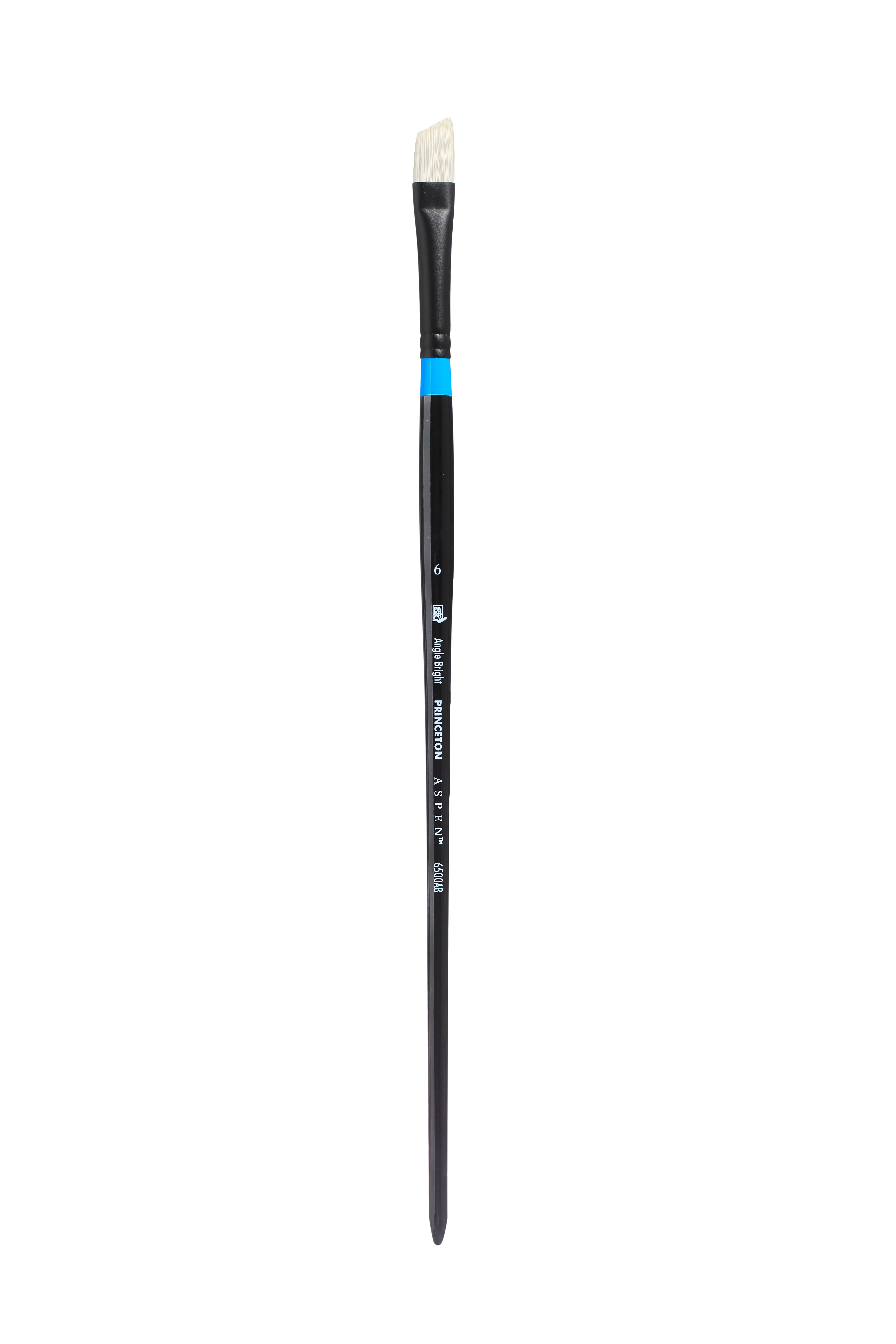 Šikmý umelecký štetec PRINCETON Aspen Angle Bright s dlhou rúčkou – 6