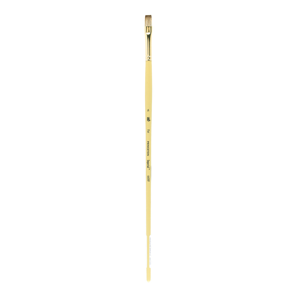 Plochý štetec na olej PRINCETON Imperial Synthetic Mongoose s dlhou rúčkou – 8