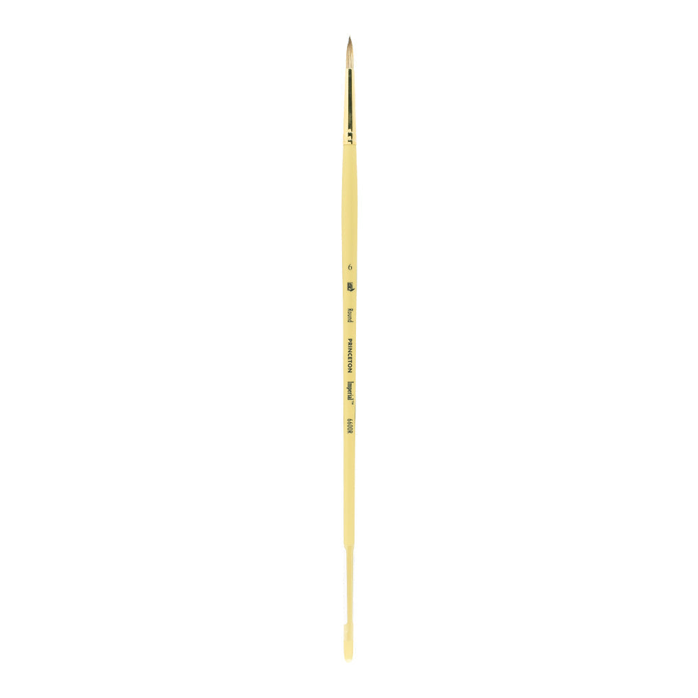 Okrúhly olejový štetec PRINCETON Imperial syntetický mongoose s dlhou rúčkou – 6