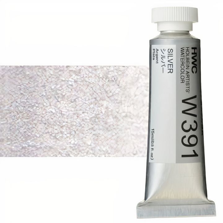 Profesionálne akvarelové farby Holbein Artists 15 ml – strieborná