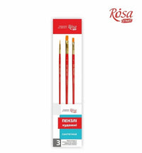 ROSA Start 5 sada univerzálnych štetcov 3 ks (veľkosti 2, 8, 10)