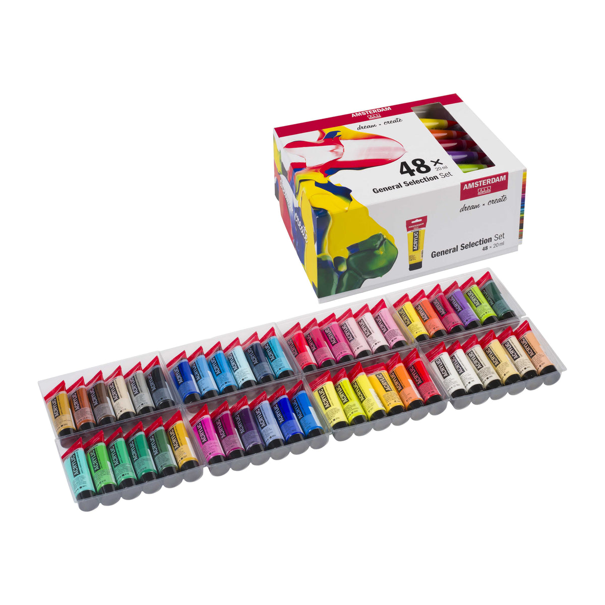 ROYAL TALENS Amsterdam sada akrylových farieb General Selection 48 x 20 ml