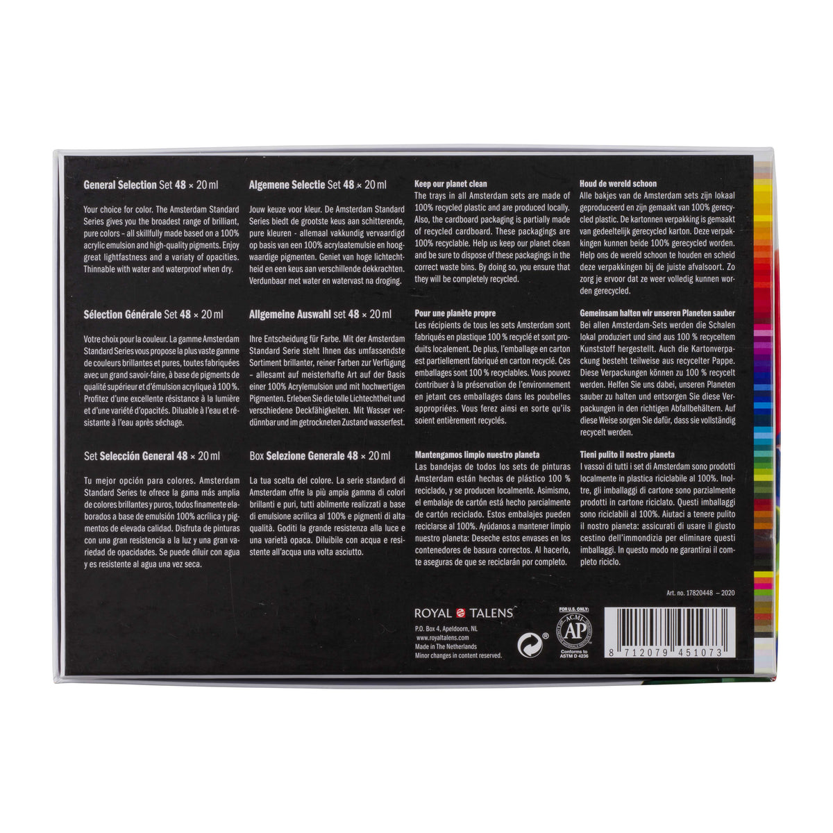 ROYAL TALENS Amsterdam sada akrylových farieb General Selection 48 x 20 ml