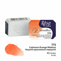 Akvarelové farby Rosa Gallery panvička 2.5 ml – Cadmium Orange Medium panvička