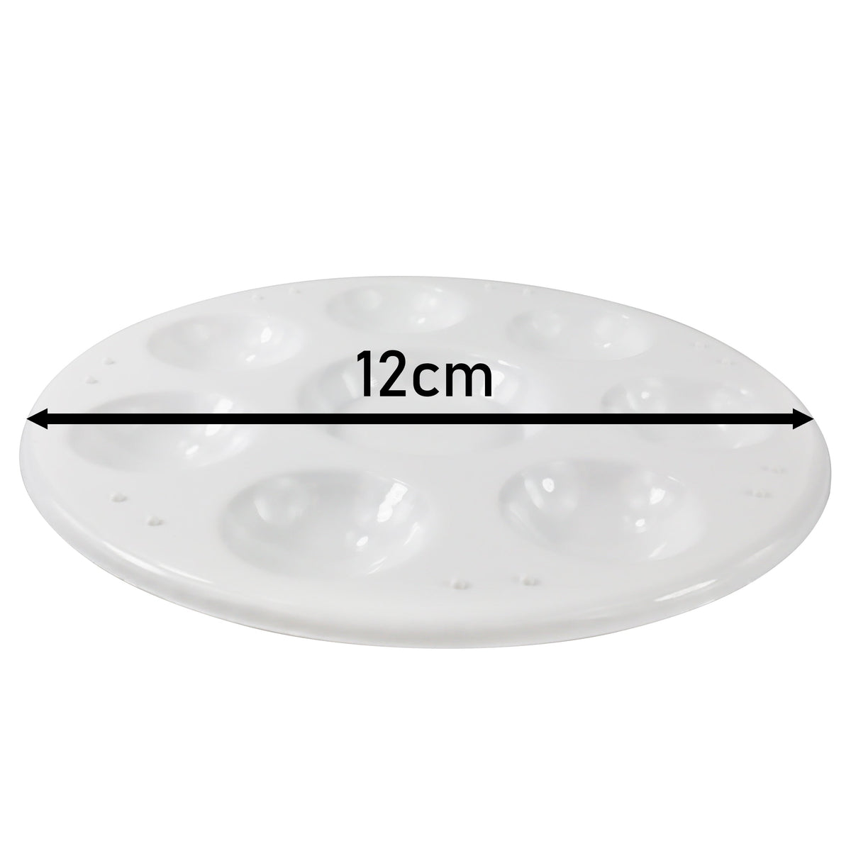 Runde Malpalette 12 cm | weiß Phoenix