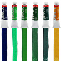 Sada 24 akrylových farieb Phoenix Studio 24 x 12 ml + štetce a paleta