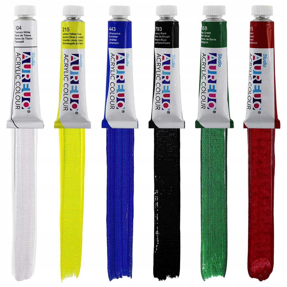 Sada 6 akrylových farieb Phoenix 6 x 12 ml s blokom, štetcami a paletou