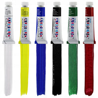 Sada 6 akrylových farieb Phoenix 6 x 12 ml s blokom, štetcami a paletou