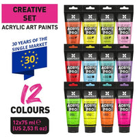 Sada akrylových farieb ACRYL PRO CREATIVE 12x75 ml — obrázok 1
