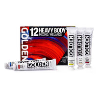Sada akrylových farieb GOLDEN Heavy Body Mixing 12 x 22 ml