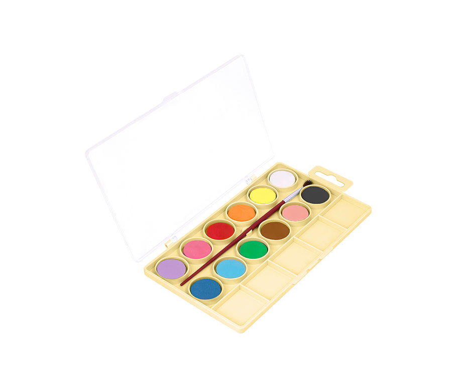 Sada akvarelových farieb JOVI Kawaii 22 mm - 12 ks so štetcom