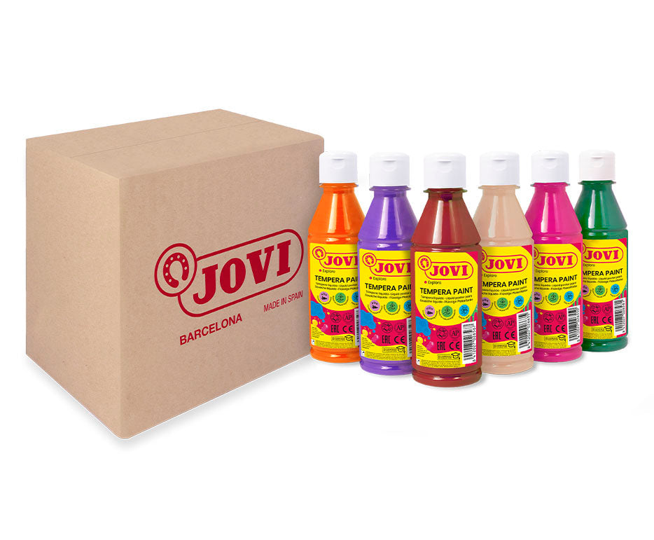 Sada detských farieb JOVI Premium tekutá tempera 6 x 250 ml – mix farieb variant B