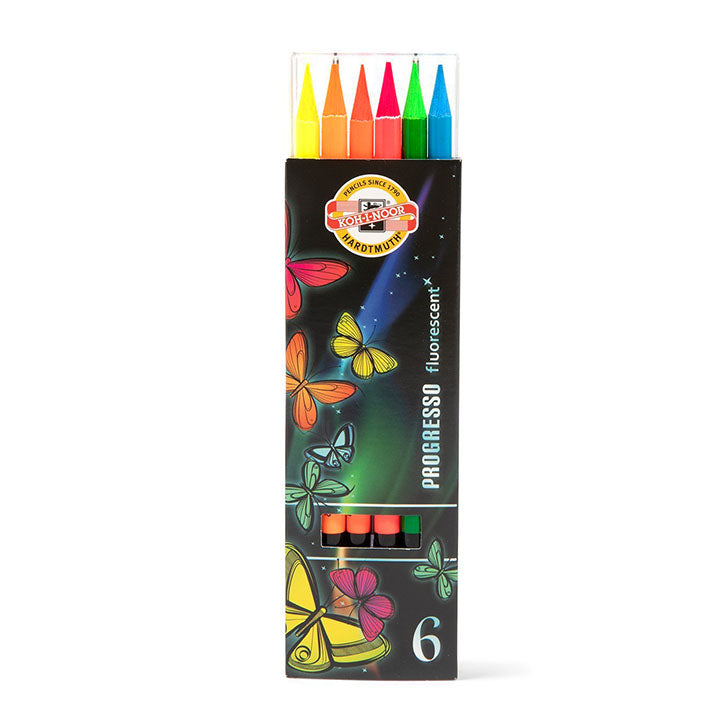 Sada fluorescenčných pasteliek PROGRESSO KOH-I-NOOR - 6 ks