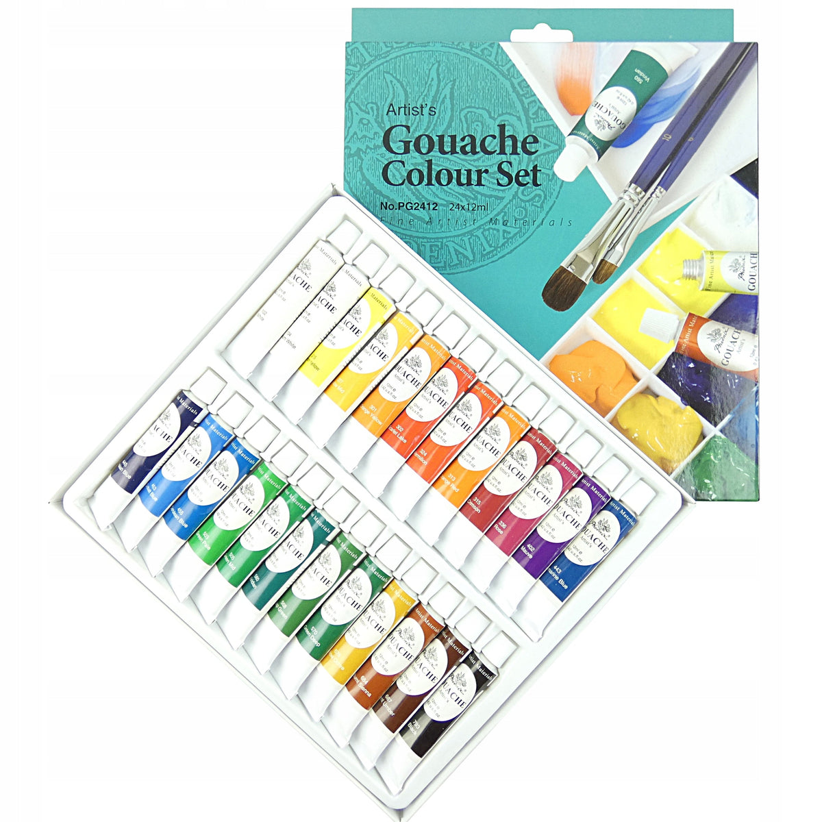 Sada gvašových farieb Phoenix, 12 – 24 × 12 ml