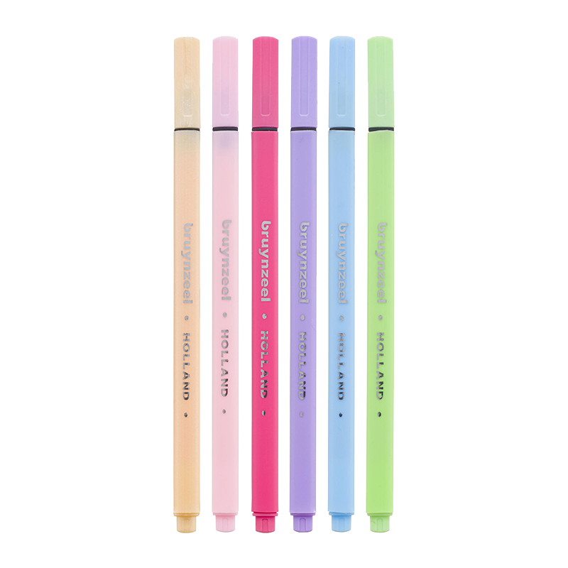 Sada linerov Bruynzeel Fineliner, pastelové – 6 ks / 0,4 mm