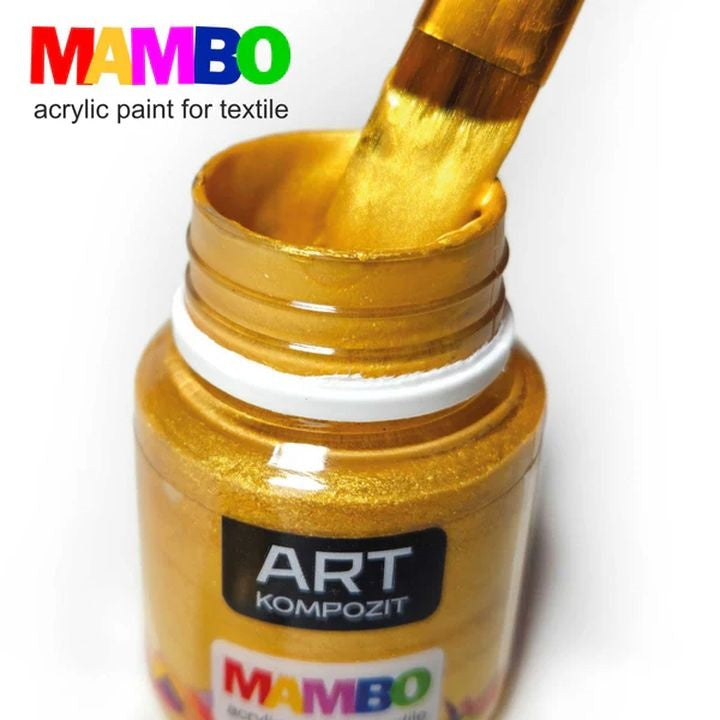 Sada metalických farieb na textil a kožu MAMBO Kompozit 6х20 ml — obrázok 6