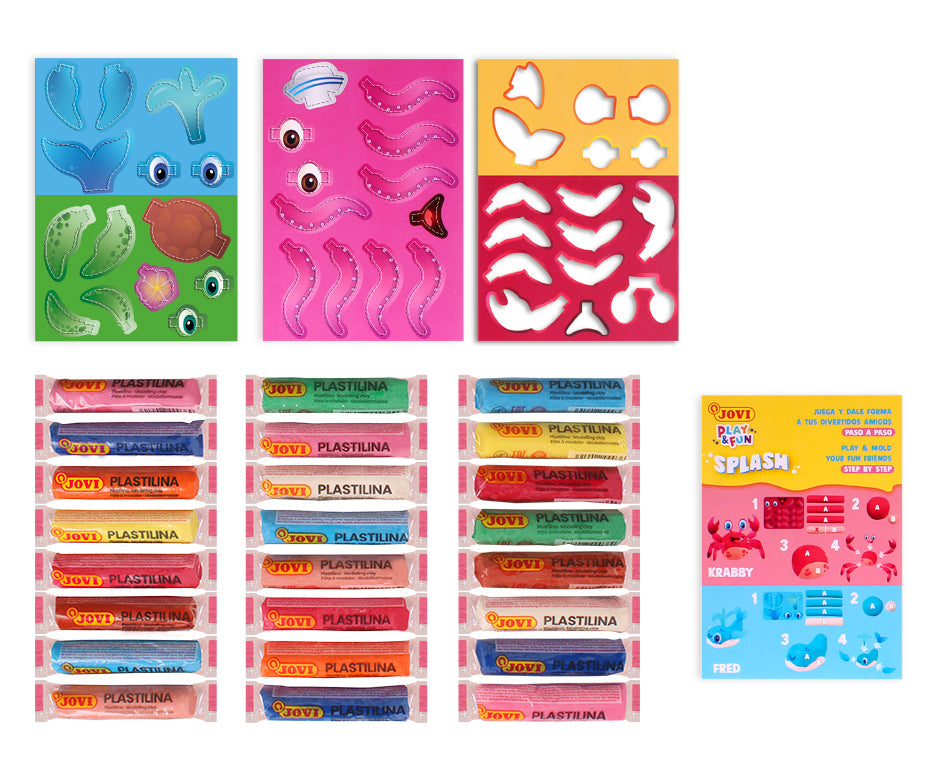 Sada modelovacích hmôt JOVI Play&Fun Splash 360 g v kufríku
