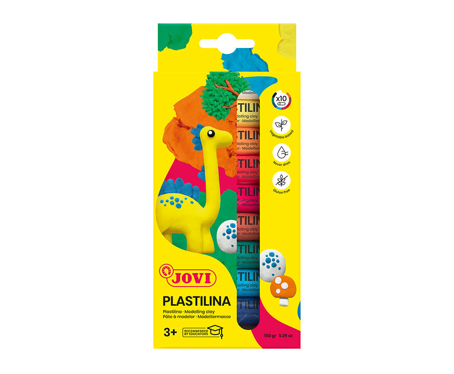 Sada modelovacích hmôt JOVI prírodná plastelína 10 x 15 g