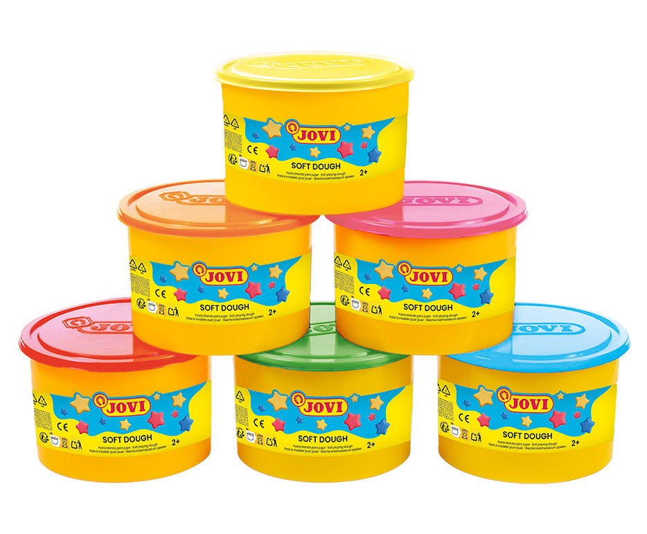 Sada modelovacích hmôt JOVI Soft Dough neónové farby 6 x 460 g