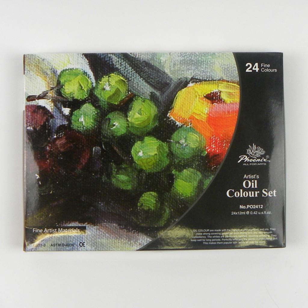 Sada olejových farieb Phoenix, 12 – 24 × 12 ml