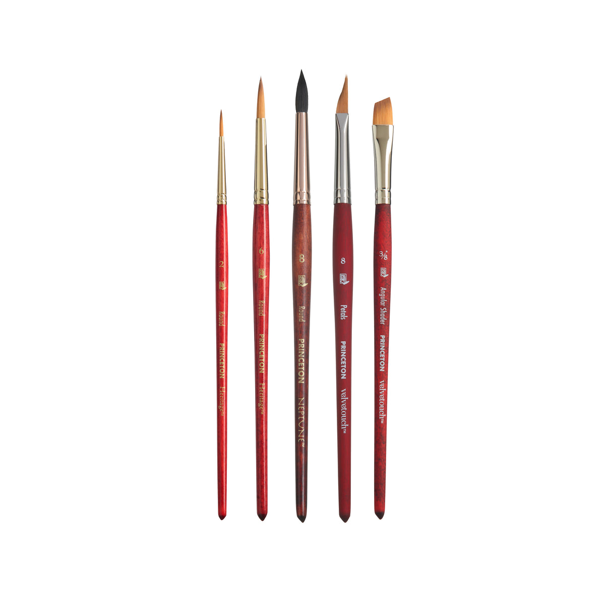 Sada štetcov Princeton Watercolor Floral – 5-dielna