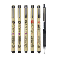 Sada technických pier Sakura Pigma Micron Manga 6 ks čierna