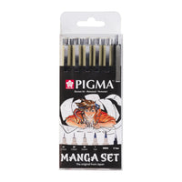 Sada technických pier Sakura Pigma Micron Manga 6 ks čierna