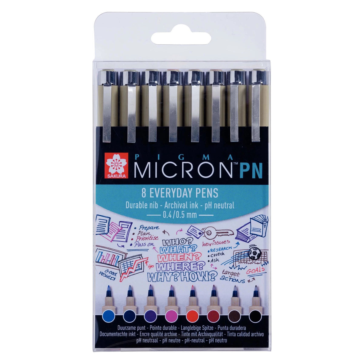 Sada technických pier Sakura Pigma Micron PN 8 ks