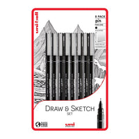 Sada UNI PIN popisovačov fineliner Draw and Sketch 8 ks — obrázok 4