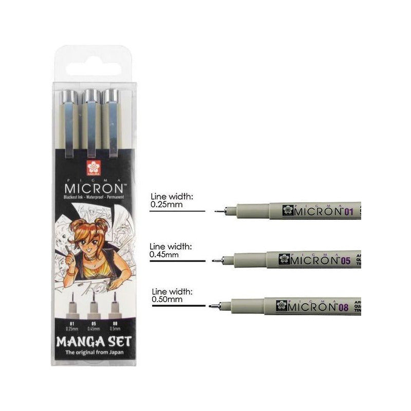 SAKURA akvarelové štetcové fixky Koi Coloring Brush Manga